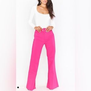 Show Me Your Mumu DJ Flare Pant xs in Hot Pink